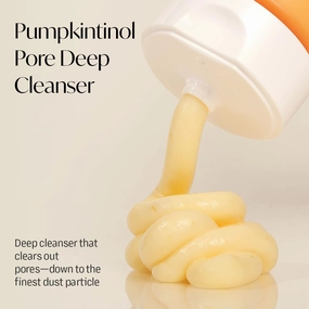 Pumpkintinol Pore Deep Gum Cleanser | Face Cleanser & Mask in One | Gentle Exfoliation with Rice Bran Powder | Deep Cleansing, Pore Care, & Radiance Boosting (120ml / 4.05 fl. oz.)