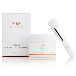 PURE FIJI Papaya Enzyme Face Mask - Hydrating Face Mask Skin Care and Exfoliating Face Mask, Organic Pore Cleansing Mask for Women Vegan, Cruelty-Free, 1.7oz