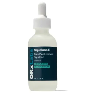 QRxLabs Pure Plant-Based Squalane Oil with Vitamin E (2 oz) - Organic ECOCERT/USDA Certified Squalane from Sugarcane - Moisturizer for Face, Body, Skin & Hair