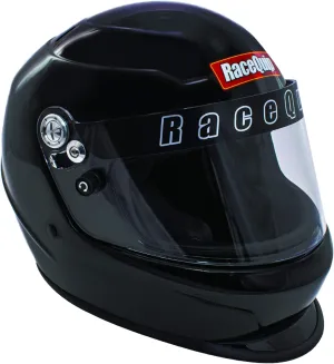 RACEQUIP Full Face Auto Racing Helmet Model SFI 24.1 Pro Youth Junior Kids Gloss Black 2260096