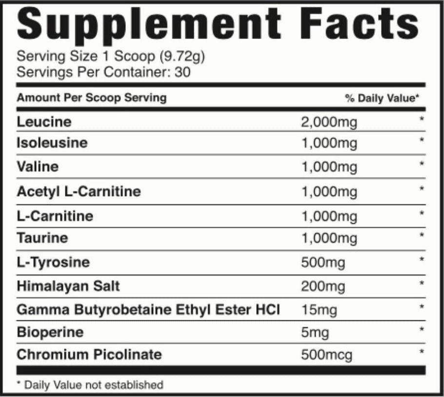 RACKED Branch Chained Amino Acids | L-Carnitine, Acetyl L-Carnitine, GBB | BCAAs That You Can Feel! Powder, 30 Servings (Peach Mango)