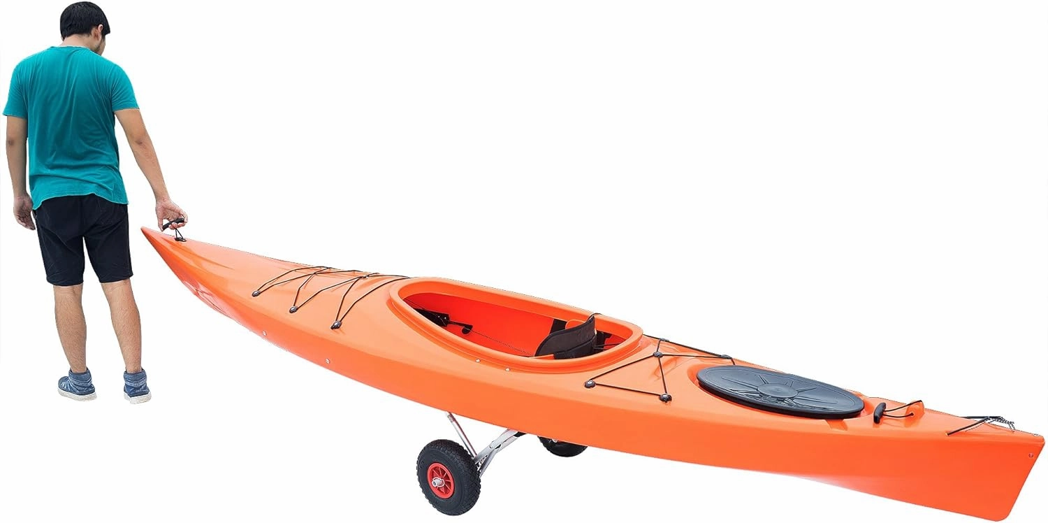 RAD Sportz Kayak Trolley Kayak Cart with Pneumatic Tires 150 LB Capacity Silver