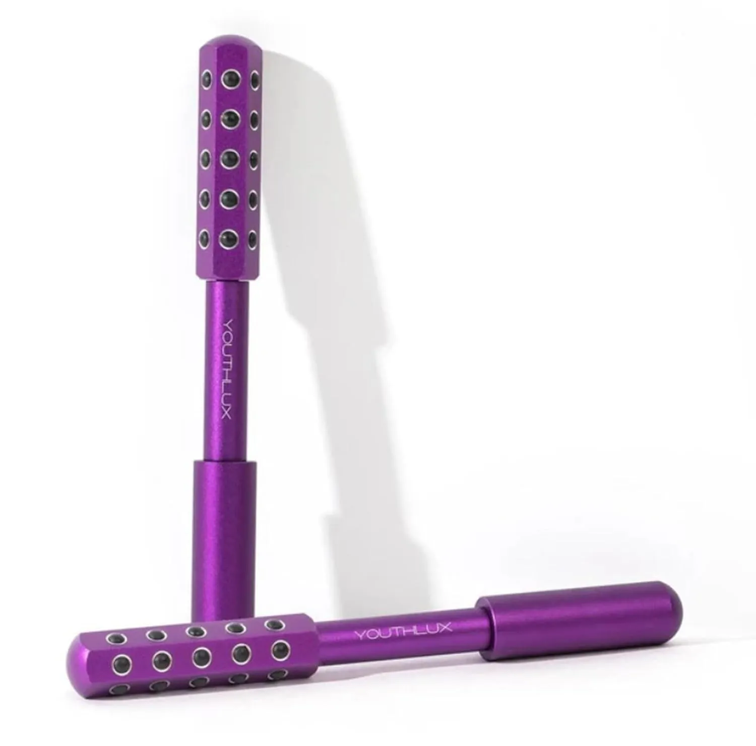 Radiance Roller – Germanium Stone Facial Massage Tool for Lifting, Sculpting, De-Puffing, Glow Boost, Energizing & Cooling Effect (Purple)
