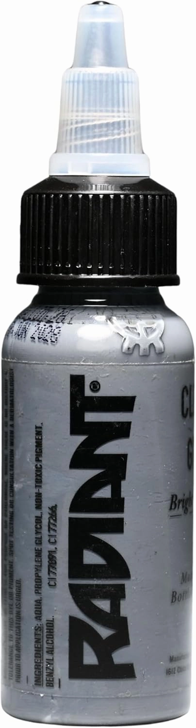 Radiant Colors Clever Gray Tattoo Ink 1oz Balanced Gray Tone for Clean Shading and Gradient Work