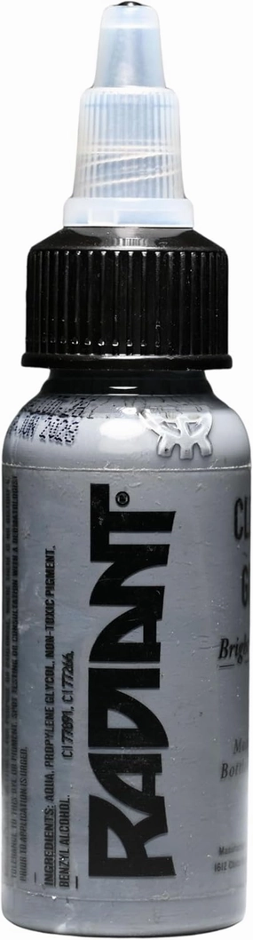 Radiant Colors Clever Gray Tattoo Ink 1oz Balanced Gray Tone for Clean Shading and Gradient Work