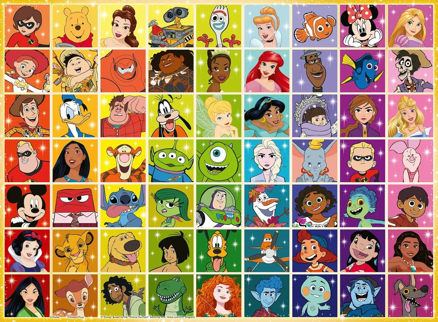 Ravensburger Disney Pixar Color Palette - 100-piece Jigsaw Puzzle for Kids | Unique, Perfectly Interlocking Pieces | Durable, Glare-Free Design | FSC-Certified Materials | Ideal for Ages 6 
