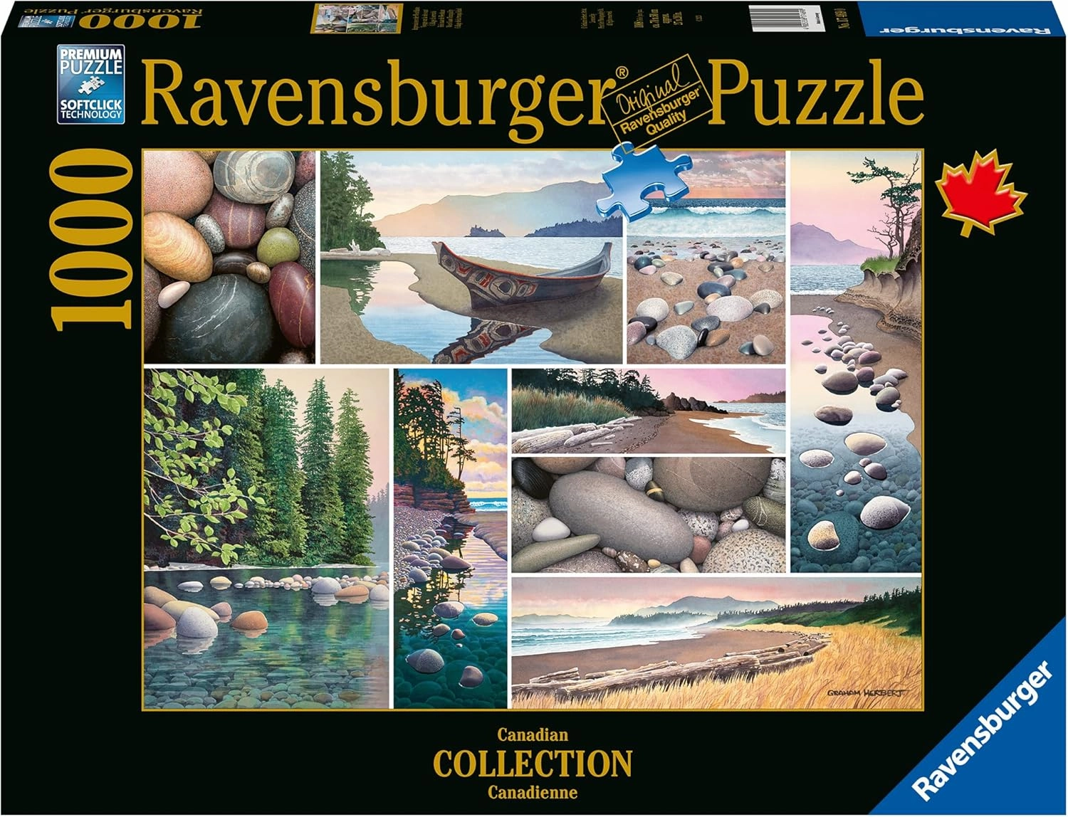 Ravensburger Canadian Collection: West Coast Tranquility 1000 Piece Jigsaw Puzzle for Adults - 17469 - Every Piece is Unique, Softclick Technology Means Pieces Fit Together Perfectly