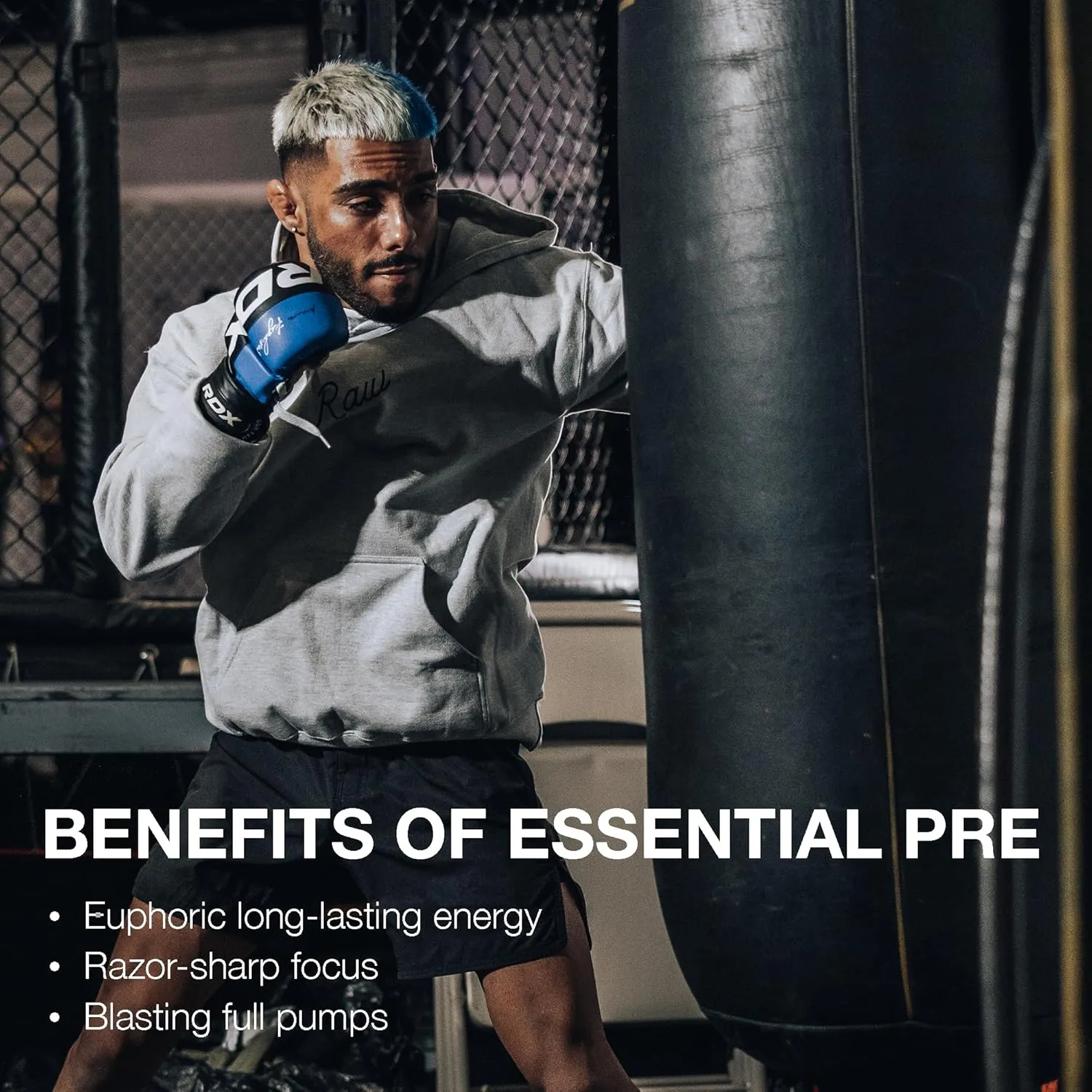 RAW Nutrition - Essential Pre - Chris Bumstead Pre Workout Formula, Sports Nutrition Pre-Workout Powders | Men & Womens Drink, Energy Powder for Working Out (Peach Mango)