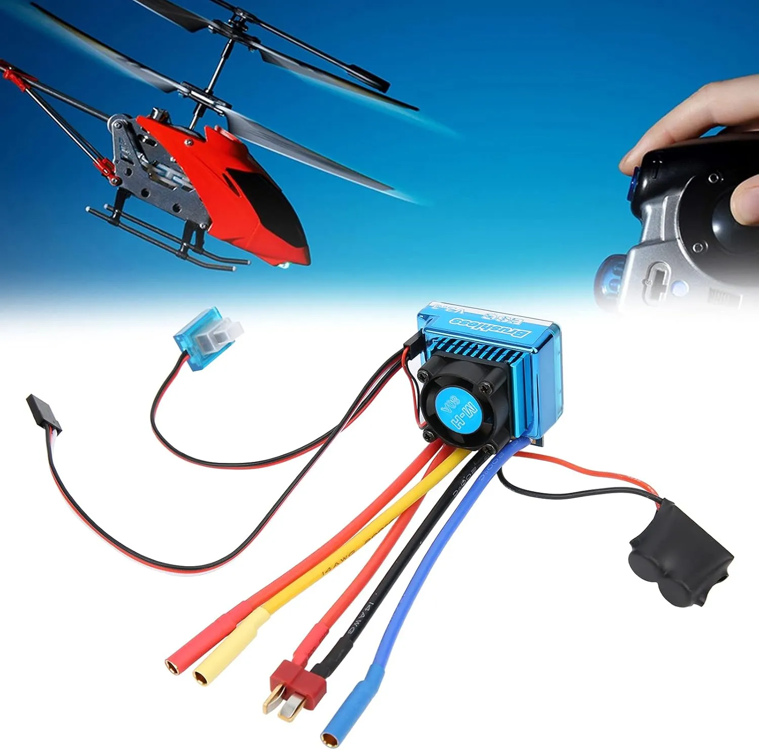 RC Car ESC, Brushless ESC, Electronic Components for Outdoor Use((80A))