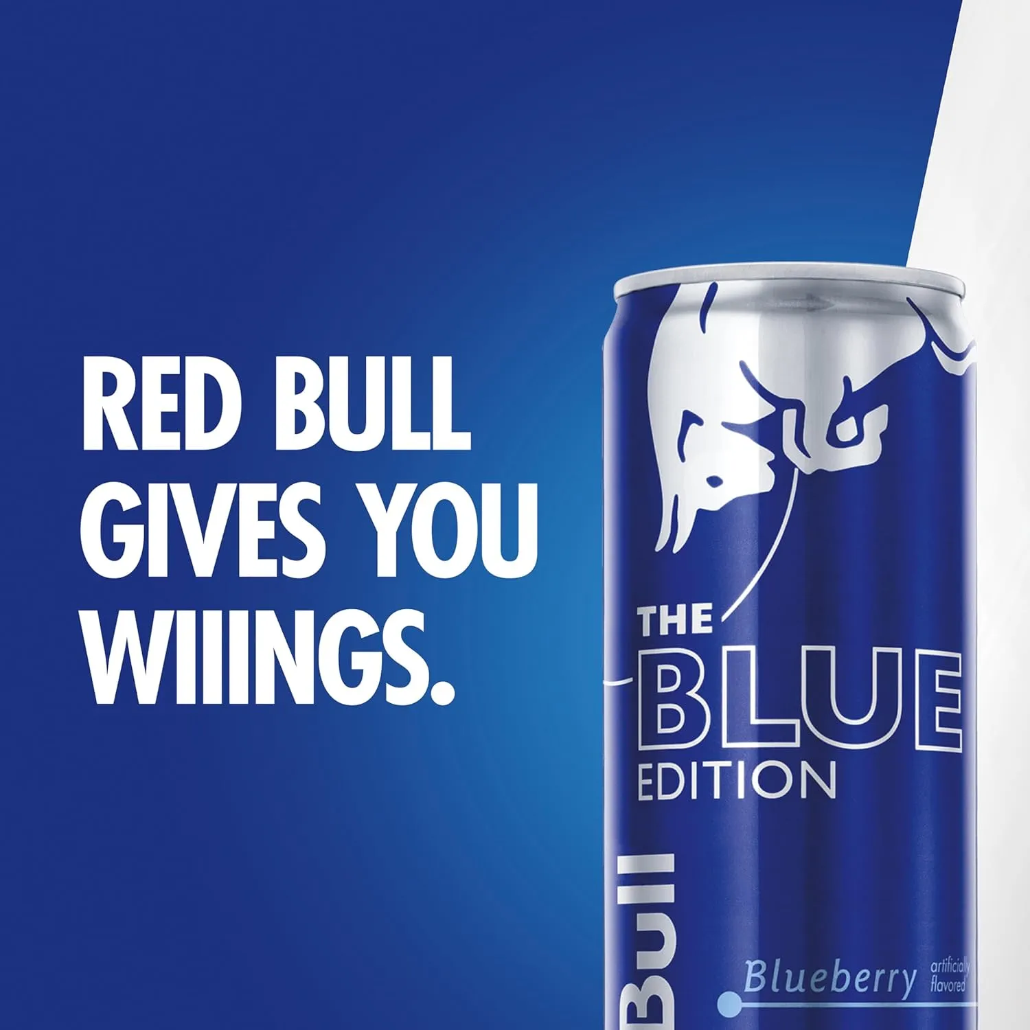 Red Bull Blue Edition Energy Drink, Blueberry, with 80mg Caffeine plus Taurine & B Vitamins, 8.4 Fl Oz, Pack of 4 Cans