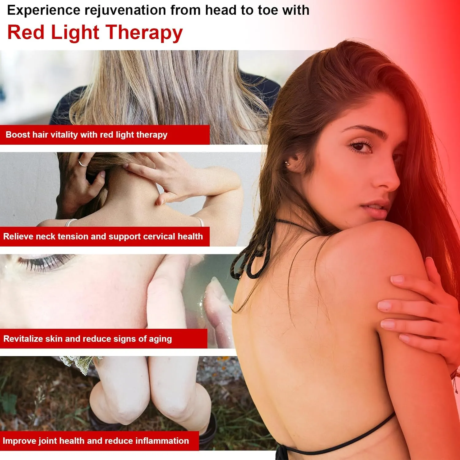 Red Light Therapy for Face,（3 in 1 LED Chip）590 660 940nm-infrared Light Therapy for Face Device with Height Adjustable,Multi-Function Controller with Timeing and Light Change（150 W
