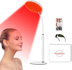 Red Light Therapy for Face,（3 in 1 LED Chip）590 660 940nm-infrared Light Therapy for Face Device with Height Adjustable,Multi-Function Controller with Timeing and Light Change（150 W