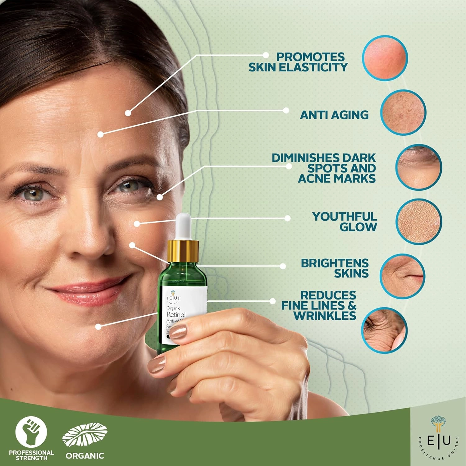 Retinol Serum for Face - Anti-Aging Powerhouse: Reduce Fine Lines, Wrinkles, and Skin Discoloration with Advanced Retinol for Face Serum - Daily Facial Treatment for Smoother, Brighter, Radiant Skin