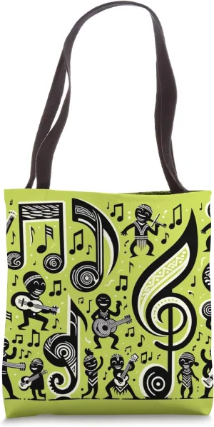 Rhythmic Roots: Tribal Tunes Ensemble Tote Bag