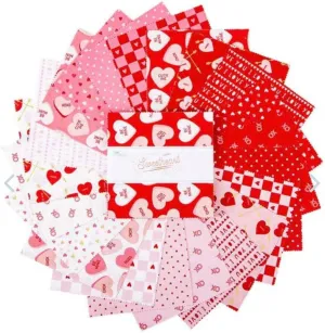 Riley Blake Sweetheart Collection by My Mind’s Eye, Premium Quilting Fabric, Perfect for Quilting, Crafting, Sewing Projects and More… (Sweetheart 5" Stacker)