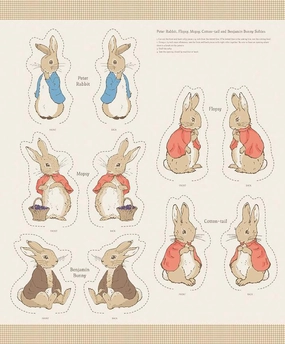 Riley Blake Peter Rabbit Collection, Premium Quilting Fabric, Perfect for Quilting, Crafting, Sewing Projects and More… (The Tale of Peter Rabbit Peter and Friends Softie Panel)