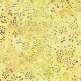 Robert Kaufman Artisan Batik Bamboo Garden Flowers, Fabric by The Yard (Gold)