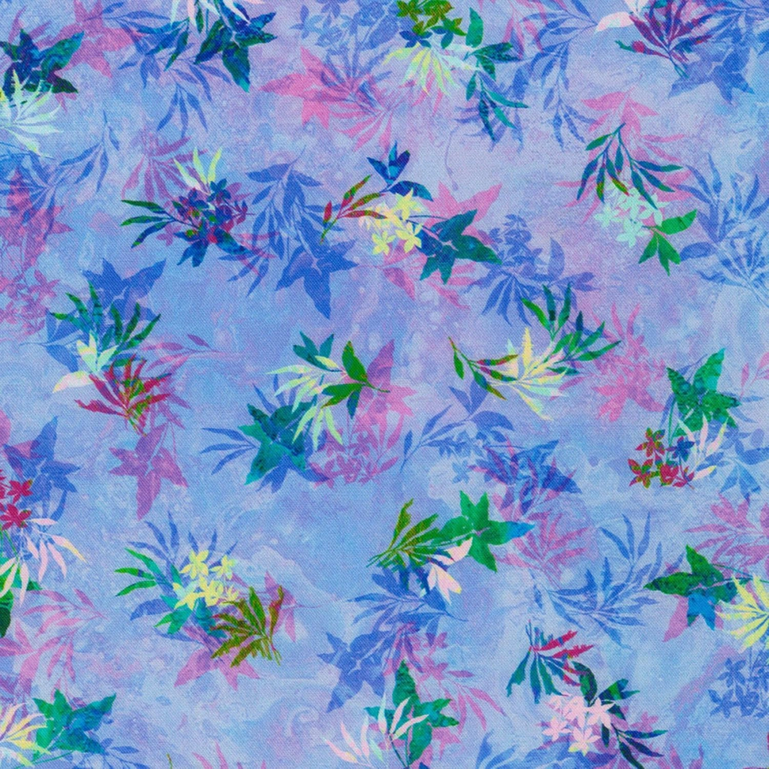 Robert Kaufman Wild Vista Leaves, Fabric by The Yard (Lavender)