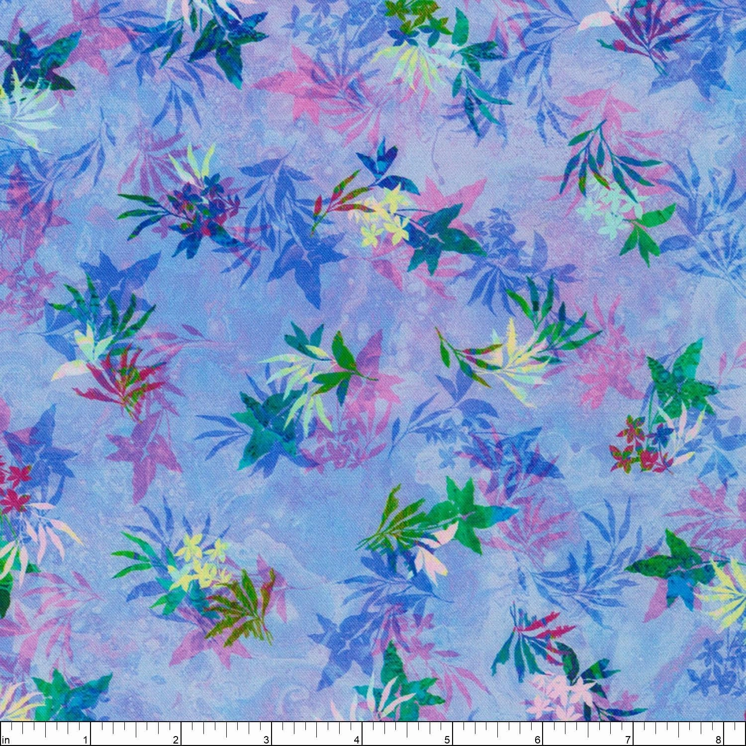 Robert Kaufman Wild Vista Leaves, Fabric by The Yard (Lavender)