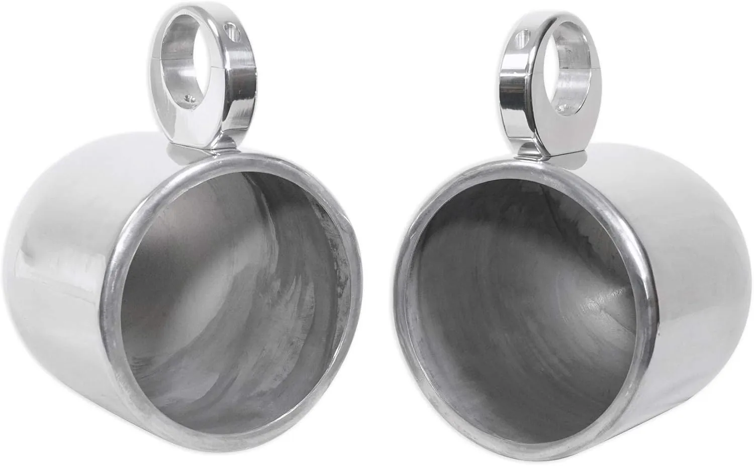 Rockville Pair 8” Polished Silver Aluminum Wakeboard Tower Speaker Enclosures, Model Number: MAC90S