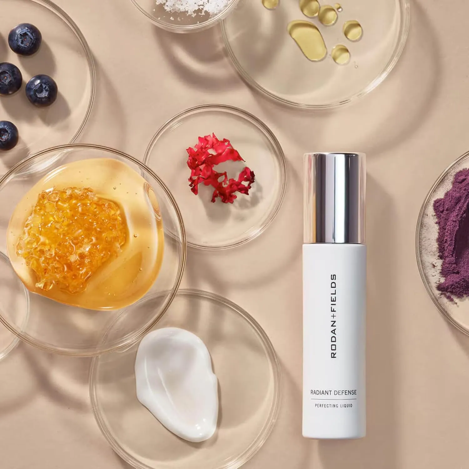 RODAN   FIELDS Radiant Defense Perfecting Liquid SPF 30 - Beige, 50 mL, 4-in-1 Makeup & Skin Care Beauty Solution, Face Sunscreen, Moisturizer, Light Foundation