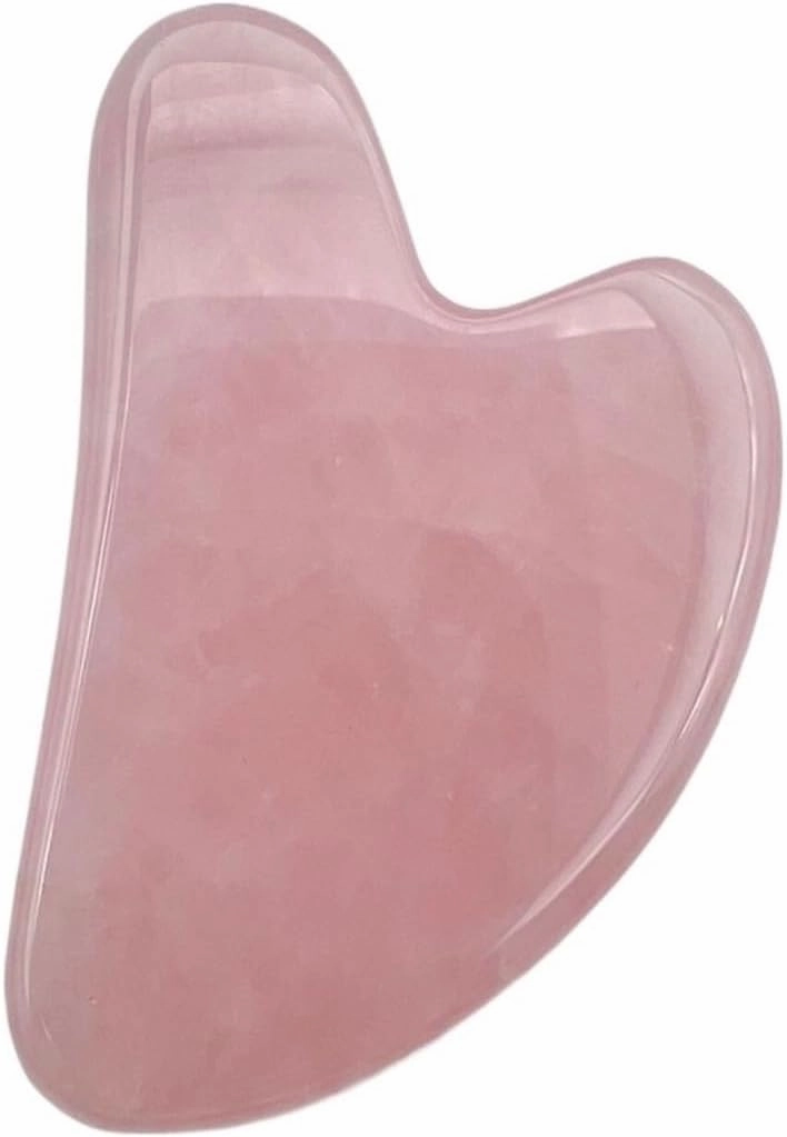 Rose Quartz Powder Crystal Jade Roller Massage Spa Pink Face Gua Sha Natural Stone Guasha Beauty Tool Lift Up(Style-f)