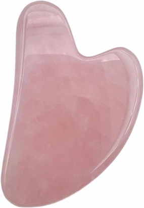 Rose Quartz Powder Crystal Jade Roller Massage Spa Pink Face Gua Sha Natural Stone Guasha Beauty Tool Lift Up(Style-f)