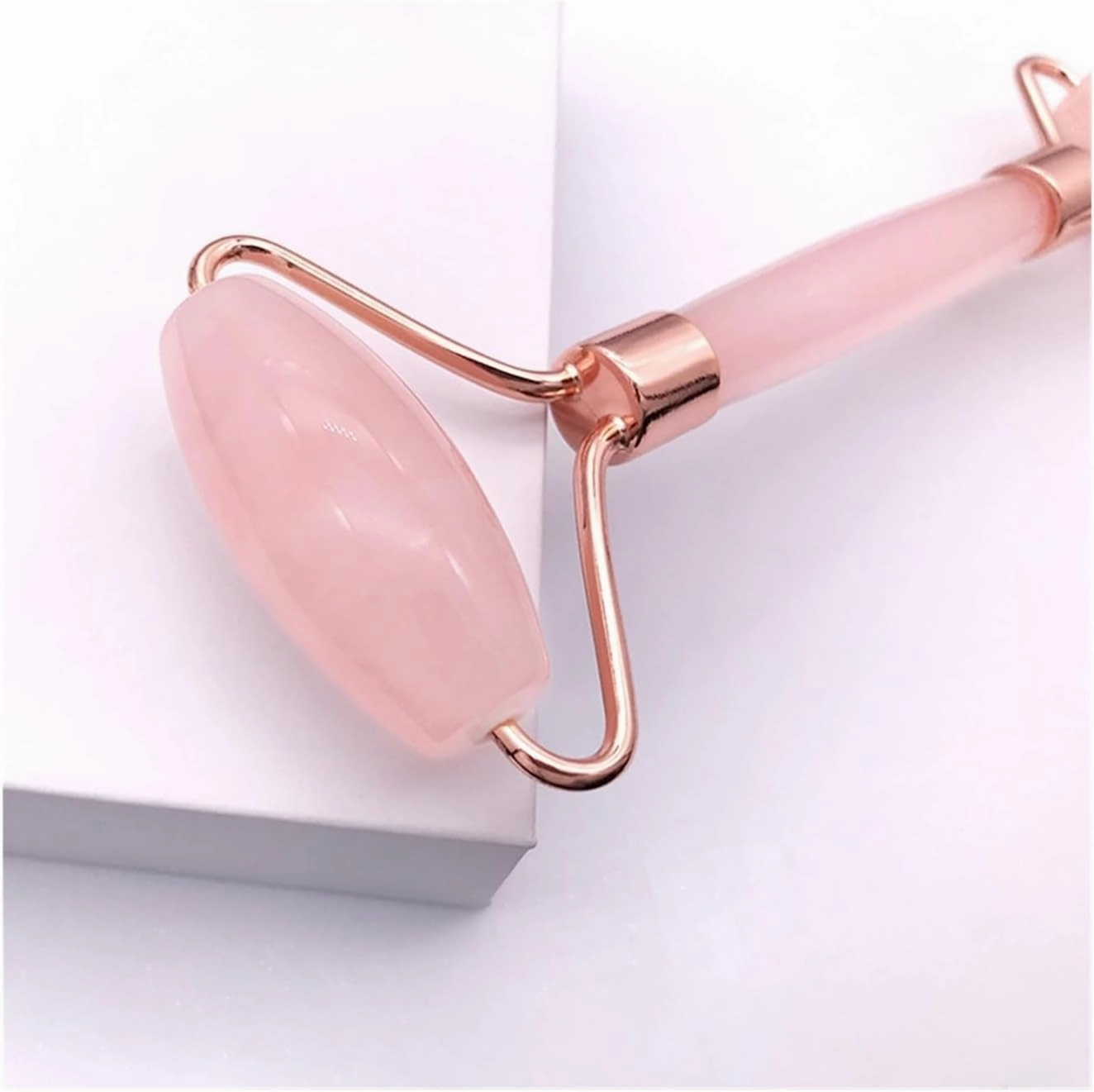 Rose Quartz Powder Crystal Jade Roller Massage Spa Pink Face Gua Sha Natural Stone Guasha Beauty Tool Lift Up(Style u)