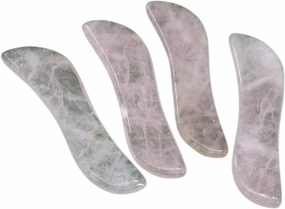 Rose Quartz Powder Crystal Jade Roller Massage Spa Pink Face Gua Sha Natural Stone Guasha Beauty Tool Lift Up(Style u)