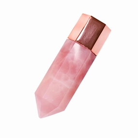 Rose Quartz Roller Guasha Tools Set Facial Beauty Device Crystal Scraping Board Essential Oil Bottle Multifunctional Facial Roller for Skin Care