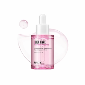 ROVECTIN Cica Care Clearing Ampoule for Soothing and Sensitive Care For Ance, Blemish, Redness with Calamine, Centella Asiatica and Damask Rose (1 Fl. Oz, 30ml)