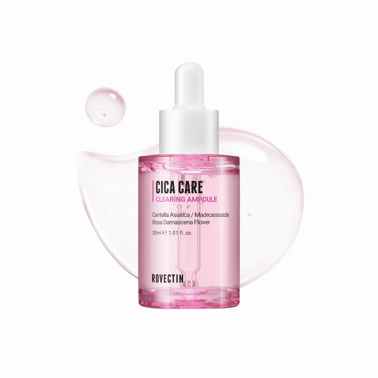 ROVECTIN Cica Care Clearing Ampoule for Soothing and Sensitive Care For Ance, Blemish, Redness with Calamine, Centella Asiatica and Damask Rose (1 Fl. Oz, 30ml)