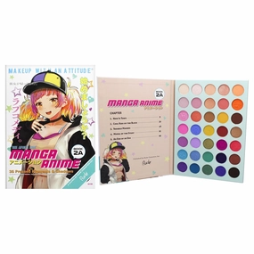 Rude Cosmetics Manga Anime 35 Eyeshadows Palette - Book 2A for Women - 1.34 oz Eye Shadow