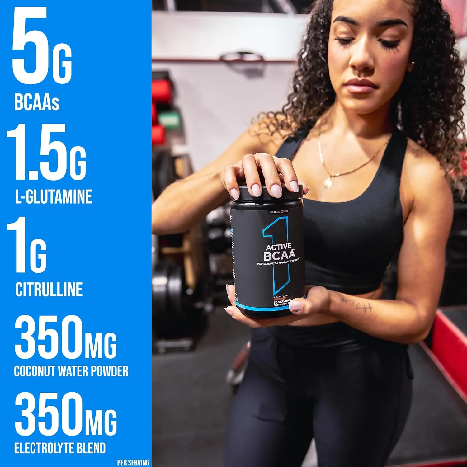 Rule 1 Active BCAA - Performance, Hydration, and Recovery Support with 5g BCAAs   Electrolytes, L-Glutamine, and Citrulline (30 Servings, Peach Mango)