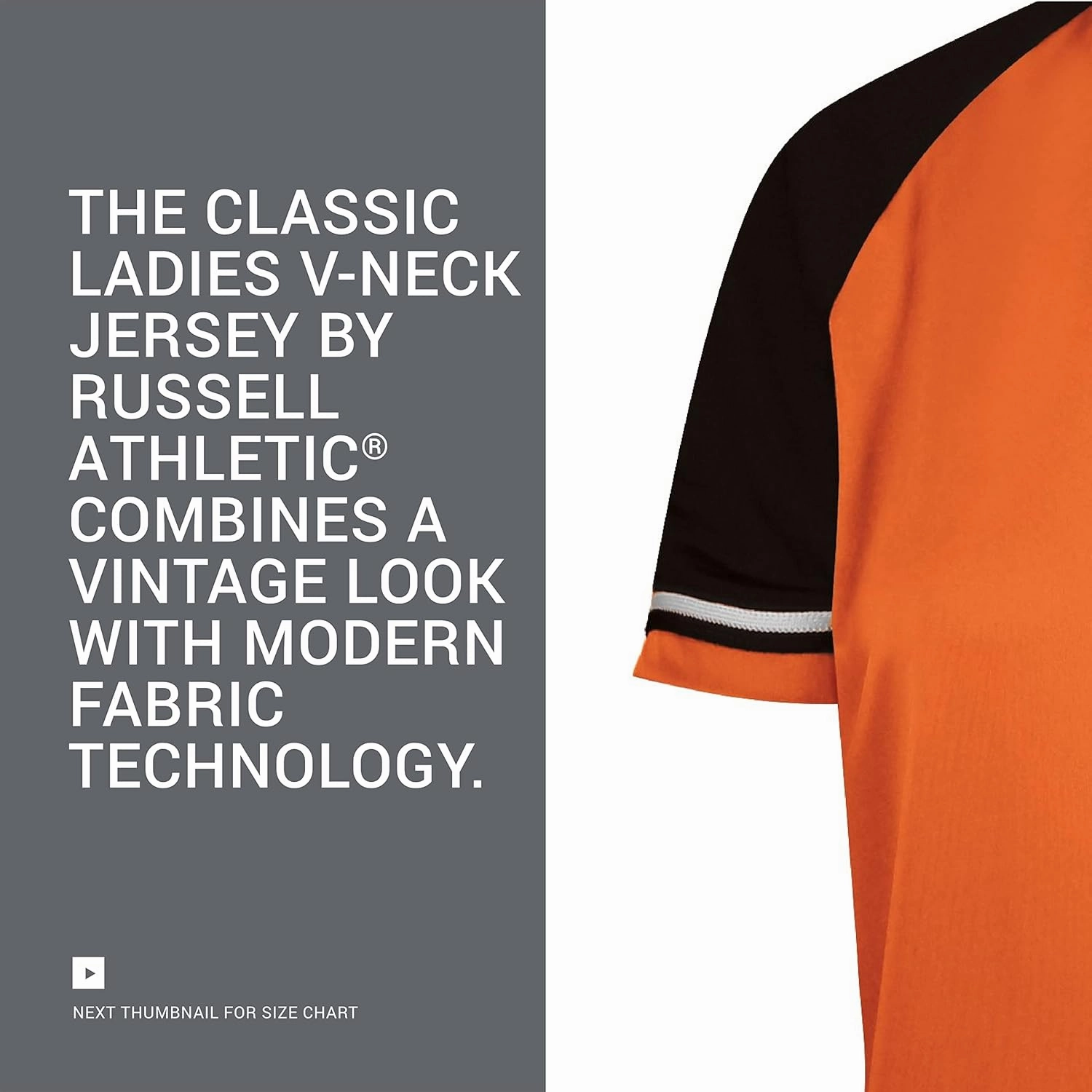 Russell Athletic Women's V-Neck Softball Jersey-Short Sleeve Moisture-Wicking Tee-Classic Athletic Wear