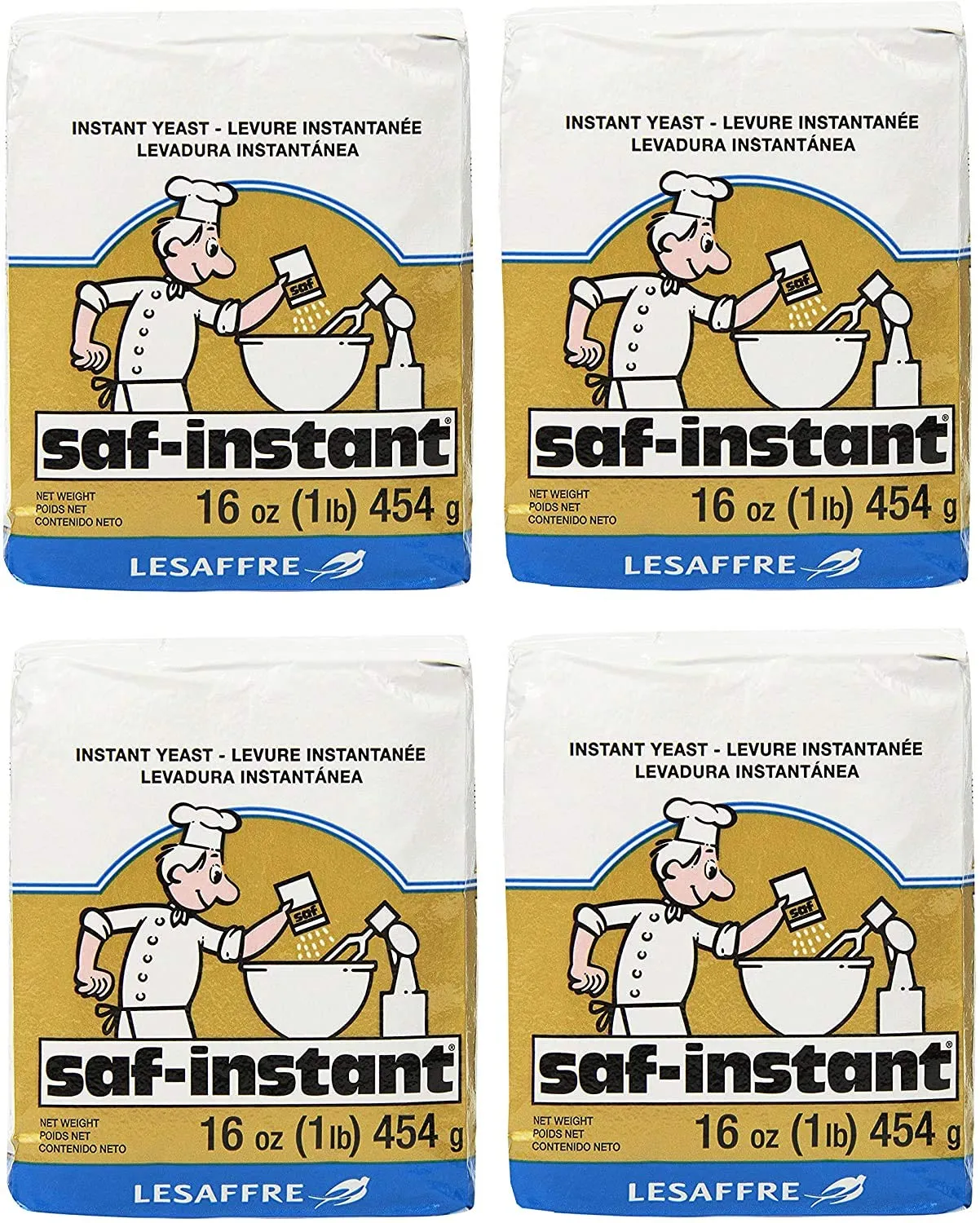 SAF LeSaffre Instant Yeast, yTpoVo Gold, 4 Pound