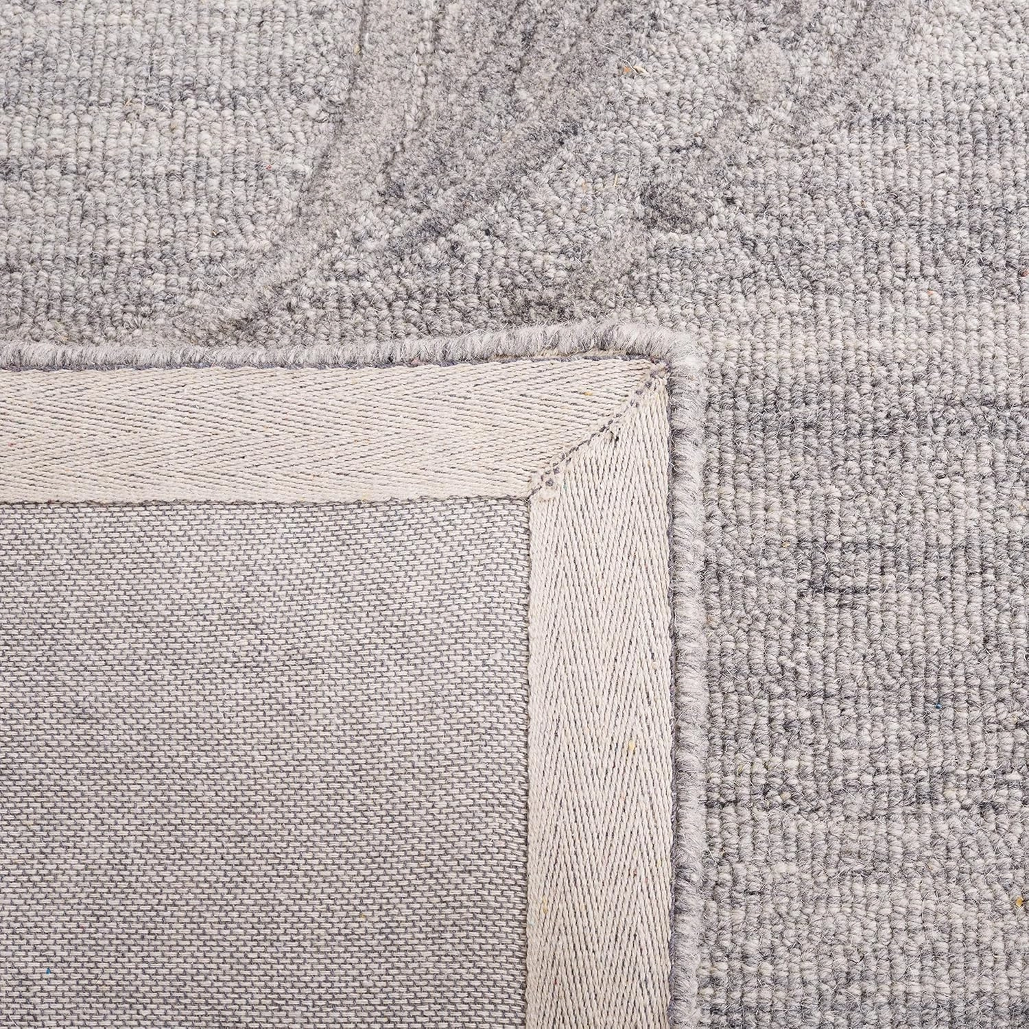 SAFAVIEH Jardin Collection Area Rug - 5' x 8', Grey, Handmade Wool, Ideal for High Traffic Areas in Living Room, Bedroom (JAR732G)