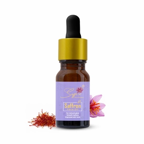 Saffr'n Brightening & Hydrating Face Oil with real and natural Saffron Strands, Squalene, Jojoba, Green Tea | 0.5 fl oz.