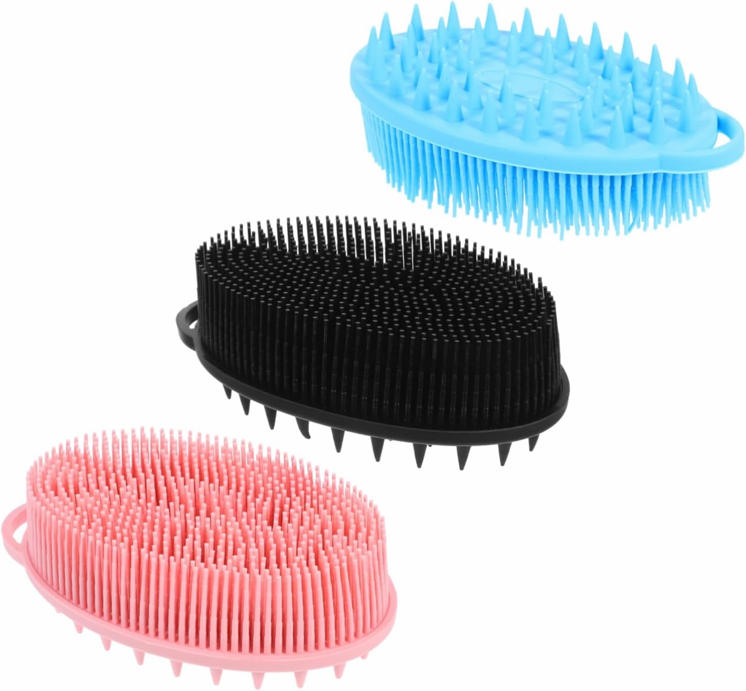 SAFIGLE 3pcs Soft Exfoliating Body Scrubber for Sensitive Skin Innovative Silicone Shower Massager Tool for Deep Cleansing and Gentle Care