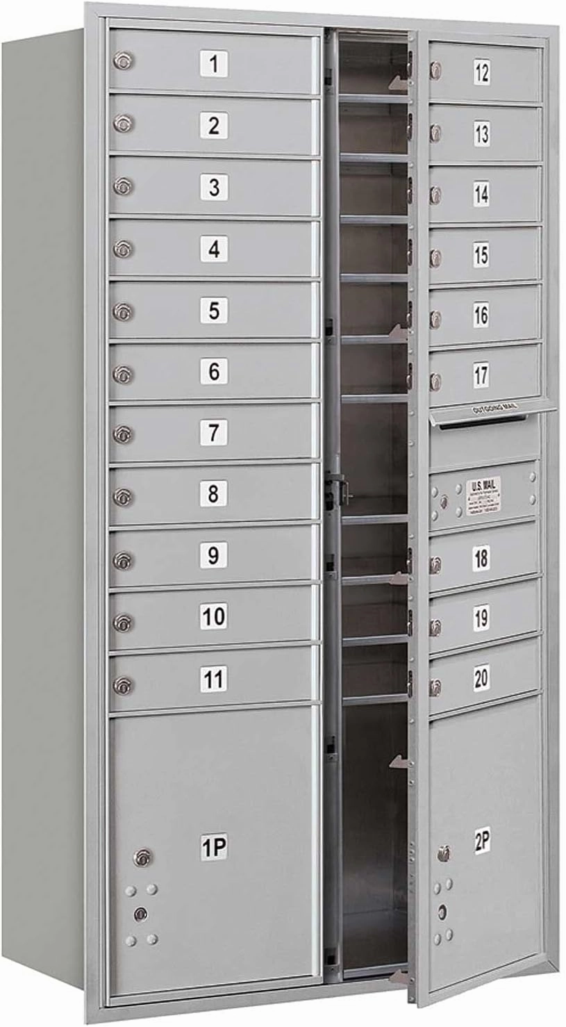Salsbury Industries 3716D-20AFU 4C Horizontal Mailbox with Front Loading and USPS Access
