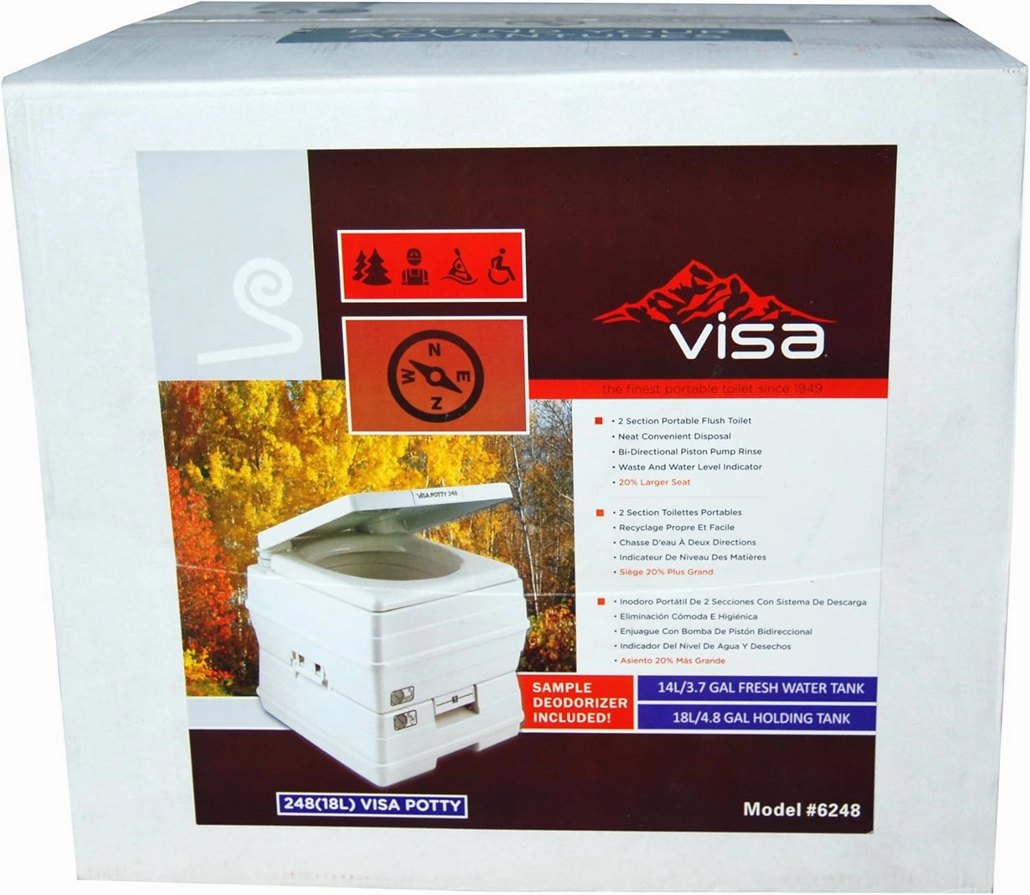 Sanitation Equipment Visa Potty, White, 24 Liter