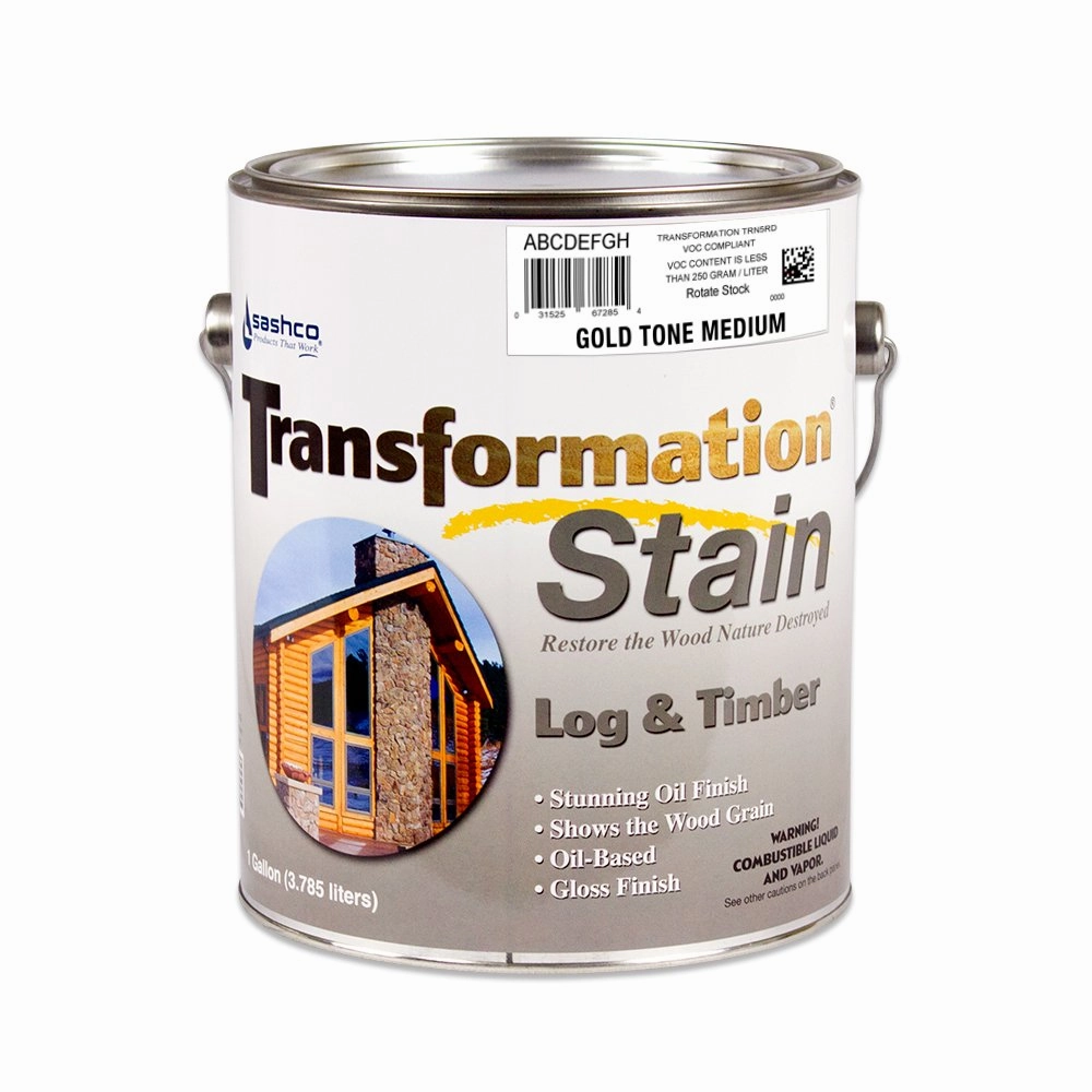 Sashco Transformation Log and Timber Stain, 1 Gallon Pail, Gold Tone Medium (Pack of 1)