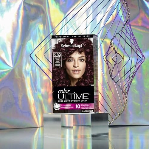Schwarzkopf Color Ultime Hair Color, 5.89 Radiant Plum, 1 Application - Permanent Red Hair Dye for Vivid Color Intensity and Fade-Resistant Shine up to 10 Weeks