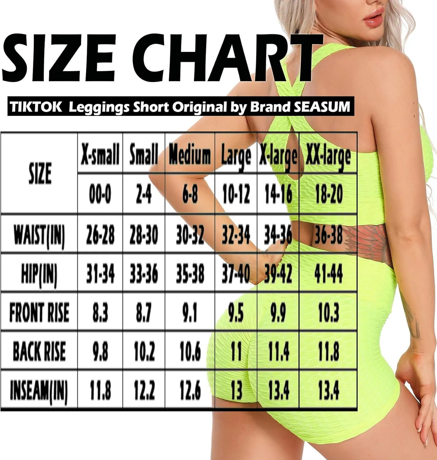 SEASUM Women Workout Shorts Brazilian Textured Booty Leggings Shorts Anti-Cellulite Scrunch Butt Lift