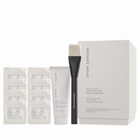SHANI DARDEN SKIN CARE Triple Acid Peel, 2-Step Exfoliating Face Peel with Mandelic, Lactic & Glycolic Acids, Kaolin Clay Neutralizing Mask & Brush, Helps Improve Dark Spots & Skin Texture, 1.69 fl oz
