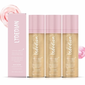 Sheer Setting Mist Sunscreen SPF 50 - Hydrating Glow Mist with Shimmering Oil, Broad Spectrum Water-Resistant Face & Body Spray, Reef-Safe Non-Greasy Formula for Makeup-Friendly Radiance(3)