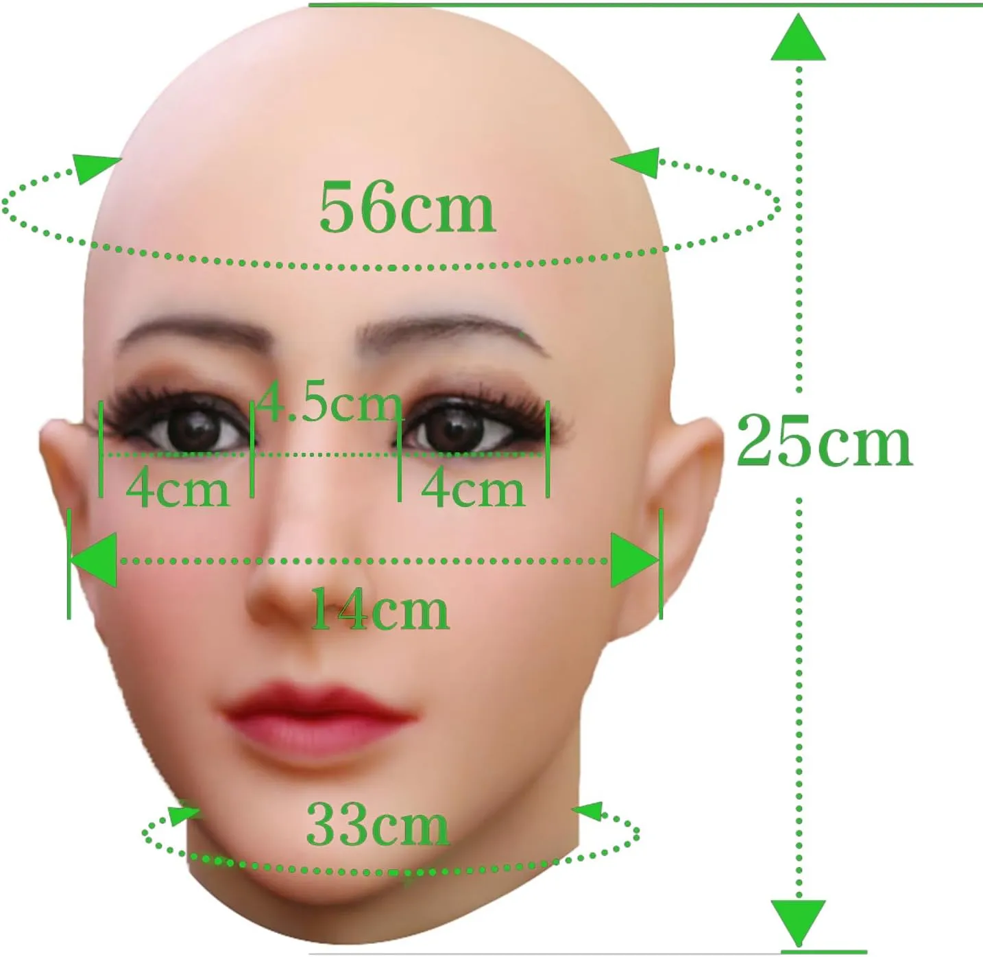Silicone Female Mask Realistic Face with Makeup for Crossdressing Cosplay Halloween Masks