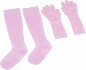 Silicone Gel Spa Socks, 2 Pairs Moisturizing Gloves Socks Set for Repairing Softening Dry Cracked Hand Feet Extended Silicone Moisturizing Gloves Socks (1)