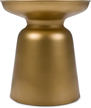SIMPLIHOME Toby Modern Industrial 17 inch Wide Metal Accent Side Table in Gold, Fully Assembled for the Living Room and Bedroom