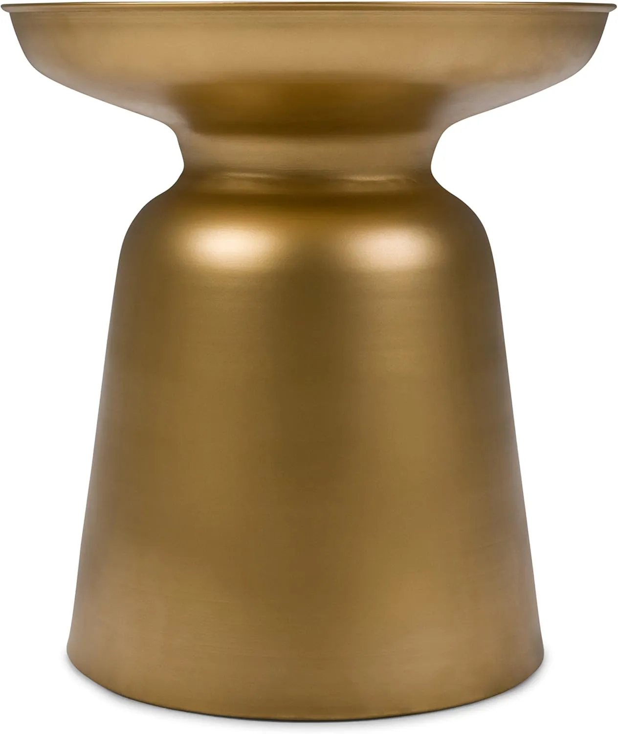 SIMPLIHOME Toby Modern Industrial 17 inch Wide Metal Accent Side Table in Gold, Fully Assembled for the Living Room and Bedroom